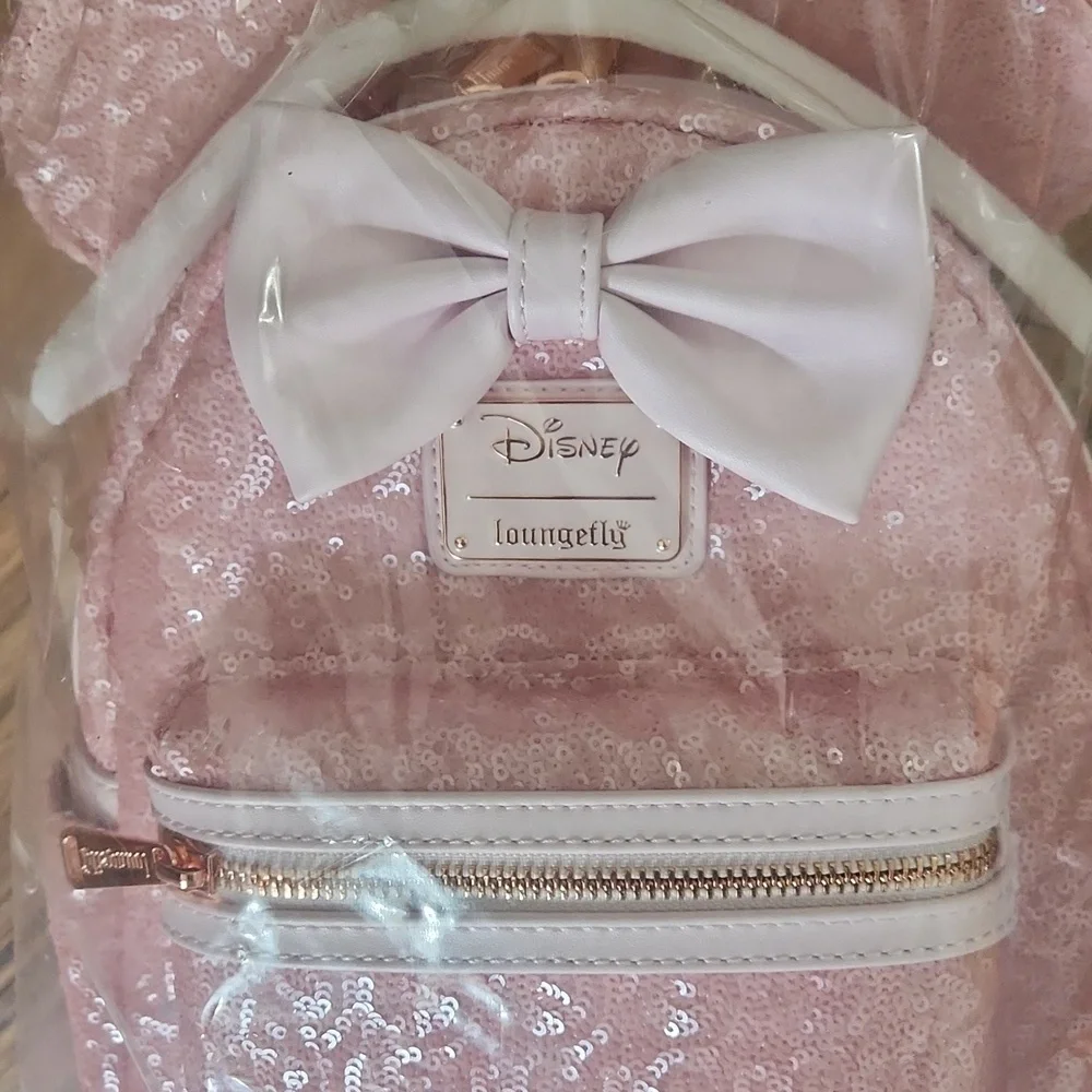 Disney Cotton Candy Pink Loungefly Mini Backpack - Picture 6 of 6